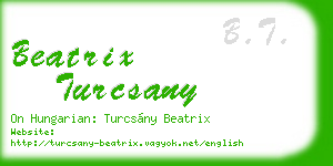 beatrix turcsany business card